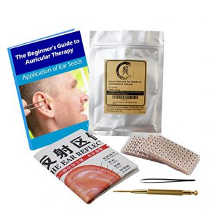 Ear Seed Acupressure Kit Contains Ear Seeds, Handy Ear Probe, Tweezer, Ear Acupuncture Points Chart or Ear Acupressure Points Chart, and An eBook.